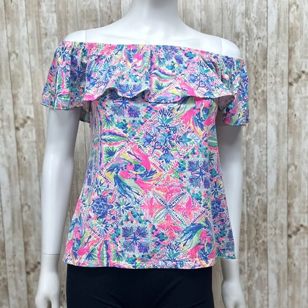 Lilly Pulitzer La Fortuna Off-the-Shoulder Top [13169]